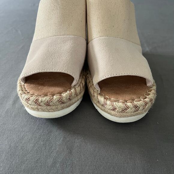 Share Toms Monica Mule Wedge - Women's Size 8 - Peony Pink Suede - Picture 4 of 10